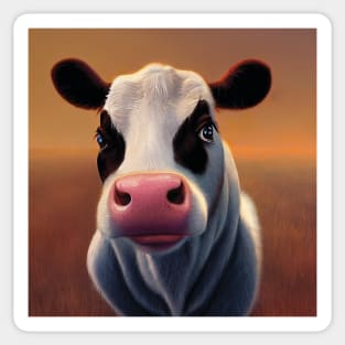 Friendly Cow Sticker